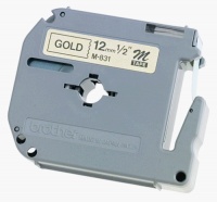Brother Tape Cartridge 0.5IN Wide, Non-laminated Black on Gold (M831) Brother Tape Cartridge 0.5IN Wide, Non-laminated Black on Gold (M831)