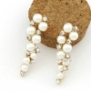 The Bridal Collection Cluster Pearls & Rhinestones Drop Earrings