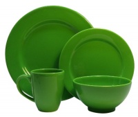 Waechtersbach Fun Factory II Green Apple 4-Piece Dinnerware Set, Service for One