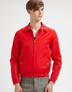 A relaxed, blouson fit, in a vibrant hue is rendered in lightweight cotton for instant modern-day style.Zip frontButtoned kangaroo pocketsAbout 25 from shoulder to hemCottonMachine washImported