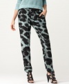 In an abstract animal print, these relaxed Kensie pants add an irreverent twist to everyday style!