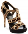 Jessica Simpson's Bruno platform sandals feature a sexy open-toe and an ankle strap closure.