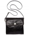 City-sleek with a go-anywhere attitude, this cool crossbody from Giani Bernini will carry you from desk-to-dinner. Soft, glazed leather is accented with shiny signature hardware, while the pocket-lined interior offers effortless organization.