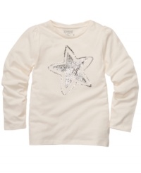 Adorable and artsy. This sequin graphic tee from Osh Kosh gives her a sweet style to take back to school. Adorable and artsy. This sequin graphic tee from Osh Kosh gives her a sweet style to take back to school.