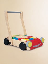 Made entirely of recycled materials, this baby walker will provide hours of fun for little ones and also help develop postural control and movement skill development. For ages 1 and up Specially designed handle can be adjusted to different heights and stiffness for stability and child safety. Set includes 24 colored and natural blocks About 11W X 19¼H X 14¼D Keep dry Imported Made entirely of recycled materials, this baby walker will provide hours of fun for little ones and also help develop postural control and movement skill development. For ages 1 and up Specially designed handle can be adjusted to different heights and stiffness for stability and child safety. Set includes 24 colored and natural blocks About 11W X 19¼H X 14¼D Keep dry Imported