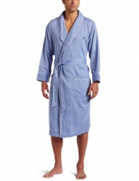 Nautica Men's Captains Herringbone Woven Shawl Collar Robe