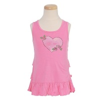 Lipstik Pink Heart Sequin Racer back Top Girl 2T Lipstik Pink Heart Sequin Racer back Top Girl 2T