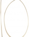 Nine West Brass Hoops Large Thin Hoop Earrings