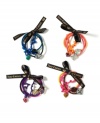 Simply charming. These lovely little accessories from Juicy Couture will dress your tresses in an assortment of signature charms, beads and unexpected ornaments. Presented in packs of three in a kaleidoscope of colors.