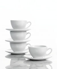 Match cup to joe with the Konitz Coffee Bar collection from Waechtersbach drinkware. In the perfect shape and size with saucers to match, these Cafe Creme coffee cups bring effortless straight-from-the-cafe style to every sip. Match cup to joe with the Konitz Coffee Bar collection from Waechtersbach drinkware. In the perfect shape and size with saucers to match, these Cafe Creme coffee cups bring effortless straight-from-the-cafe style to every sip.