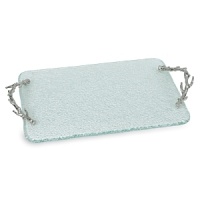 Evoking a cool ocean wave, this glass cheeseboard provides a glittering platform for fine cheeses and meats. Evoking a cool ocean wave, this glass cheeseboard provides a glittering platform for fine cheeses and meats.