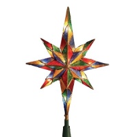 Kurt Adler 10-Light Mosaic Bethlehem Star Treetop Kurt Adler 10-Light Mosaic Bethlehem Star Treetop
