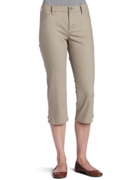 Not Your Daughter's Jeans Women's Rhinestone Grommet Capri In Denim Not Your Daughter's Jeans Women's Rhinestone Grommet Capri In Denim