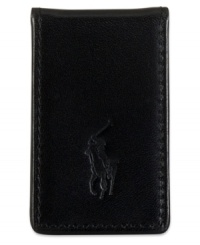This gentleman's essential is crafted from elegant burnished leather with a secure magnetic closure and Ralph Lauren's embossed pony at the front. This gentleman's essential is crafted from elegant burnished leather with a secure magnetic closure and Ralph Lauren's embossed pony at the front.