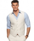 This herringbone vest from Calvin Klein with have you looking like a high roller.