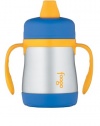 Thermos Foogo Phases Leak Proof Stainless Steel Sippy Cup, 7 Ounce, Blue/Yellow