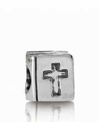 An elegant sterling silver Bible charm adds stunning significance to your PANDORA collection. An elegant sterling silver Bible charm adds stunning significance to your PANDORA collection.