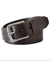 What's worthy of being worn with that pricey selvedge denim? Fossil's classic Berin belt with its classic lines, sturdy leather, and antique-nickel finish buckle.