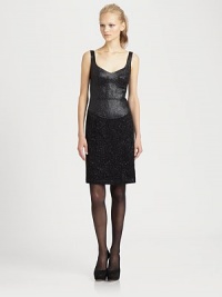 A sculpted bodice and opulent sequined skirt pair for sleek silhouette that's truly enticing.Modified v-neckSleevelessBustier bodiceFitted skirtScoopbackCenter back zipperAbout 22 from natural waist54% nylon/46% woolDry cleanImportedModel shown is 5'9 (175cm) wearing US size 4. A sculpted bodice and opulent sequined skirt pair for sleek silhouette that's truly enticing.Modified v-neckSleevelessBustier bodiceFitted skirtScoopbackCenter back zipperAbout 22 from natural waist54% nylon/46% woolDry cleanImportedModel shown is 5'9 (175cm) wearing US size 4.