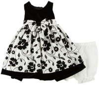 Nannette Baby-girls Infant Flower Flocked Dress, Cream/Black/White, 18 Months Nannette Baby-girls Infant Flower Flocked Dress, Cream/Black/White, 18 Months