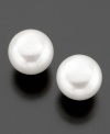 Beautiful cultured freshwater pearl (11 mm) earrings perfect for your polished look.