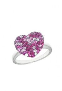 Effy Jewlery Balissima Splash Pink Sapphire Heart Ring, 1.0 TCW Ring size 7 Effy Jewlery Balissima Splash Pink Sapphire Heart Ring, 1.0 TCW Ring size 7