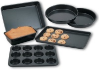 Cook N Home 6-Piece Heavy Gauge Nonstick Bakware Set Cook N Home 6-Piece Heavy Gauge Nonstick Bakware Set