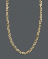 Charm them with a simple gold chain. 14k gold necklace chain adds a hint of sophistication with intricate link design. Approximate length: 16 inches.