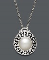 Polished and poised. This elegant, Fresh by Honora pendant features a cultured freshwater pearl (10-10-1/2 mm) cradled in an intricate basket-weave setting. Crafted in sterling silver. Approximate length: 18 inches. Approximate drop: 3/4 inch.