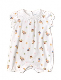 Ralph Lauren Layette Girl's Bear Print Bubble Romper (6 Month, White) Ralph Lauren Layette Girl's Bear Print Bubble Romper (6 Month, White)