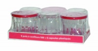 Arc International Luminarc Working Glass, 14-Ounce with Red Lids, Set of 6 Arc International Luminarc Working Glass, 14-Ounce with Red Lids, Set of 6