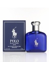 The freedom of the big, blue sky, the energy of the open waters, an invigorating blast of fresh air. Polo Ralph Lauren Blue is a new definition of casual elegance. Cool, fresh, warm spice. A crystal blue sensation.