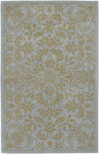 Surya Bombay 3-Feet 3-Inch by 5-Feet 3-Inch Hand Tufted Rug, Blue Surya Bombay 3-Feet 3-Inch by 5-Feet 3-Inch Hand Tufted Rug, Blue