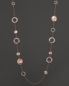 This modern necklace from Ippolita is luxe in polished rosegold, shaped to exude a freeform look.