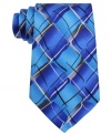 Shades of blue start the day on a happy note with this vibrant silk tie from Jerry Garcia.