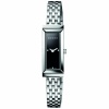 Gucci Women's YA127504 G-Frame Rectangle Steel Bracelet Black Mirror Dial Watch