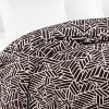Warm your bedroom style with this rich, coffee bean brown DIANE von FURSTENBERG king duvet cover, adorned with a detailed geometric print in creamy white.