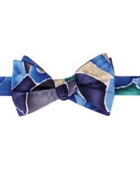 Keep your look colorful with a touch of class and this silk bow tie from Jerry Garcia. Keep your look colorful with a touch of class and this silk bow tie from Jerry Garcia.