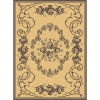 Safavieh CY1893-3001 Courtyard Collection Natural and Brown Indoor/Outdoor Round Area Rug, 6-Feet 7-Inch