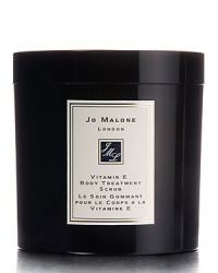 A luxuriously revitalizing scrub from Jo Malone that sloughs away surface cells to reveal radiant skin. A signature ingredient and beneficial antioxidant, Vitamin E is combined with salt to encourage a youthful glow. 600g. A luxuriously revitalizing scrub from Jo Malone that sloughs away surface cells to reveal radiant skin. A signature ingredient and beneficial antioxidant, Vitamin E is combined with salt to encourage a youthful glow. 600g.