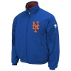 MLB New York Mets Therma Base Premier Blue Orange Long Sleeve Lightweight Full Zip Thermabase Jacket, Blue Orange