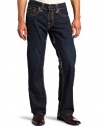 True Religion Men's Ricky Super T Straight Leg Jean, Dark Blue, 33