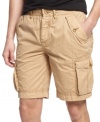 Shorts story. Let the warm-weather arrive in your wardrobe with these casual cargos from Guess.