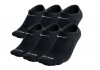 Nike Dri-Fit Cushion No Show Socks (6 Pack) Large Black