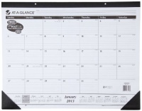 AT-A-GLANCE Recycled Desk Pad, 22 x 17 Inches, White, 2013 (SK24-00) AT-A-GLANCE Recycled Desk Pad, 22 x 17 Inches, White, 2013 (SK24-00)