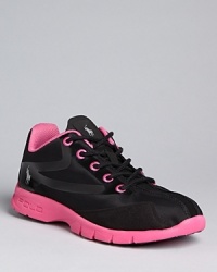 This updated sneaker from Ralph Lauren Childrenswear blends textile and nylon panels with a sleek molded outsole for a speedy, sporty look they'll love. This updated sneaker from Ralph Lauren Childrenswear blends textile and nylon panels with a sleek molded outsole for a speedy, sporty look they'll love.