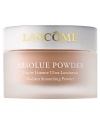 Absolue Powder Radiant Smoothing Powder. See the radiance: Skin is even-toned and looks absolutely luminous. Innovative Color Clarity technology, with soft-focus micro-sparkles, optimizes the effects of light and diminishes the appearance of imperfections for a naturally even and glowing complexion. The unique formula comforts skin and reduces tightening and drying. Skin is wrapped in a luxuriously soft powder veil.