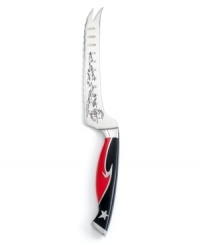 All the precision, all the power and all the personality of your favorite chef, Guy Fieri, comes to life in this professional forged knife. Made of high carbon German stainless steel and heat treated for incredible edge, this ergonomically designed utility knife puts strength and balance in the palm of your hand. 5-year warranty. All the precision, all the power and all the personality of your favorite chef, Guy Fieri, comes to life in this professional forged knife. Made of high carbon German stainless steel and heat treated for incredible edge, this ergonomically designed utility knife puts strength and balance in the palm of your hand. 5-year warranty.