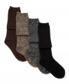 Keep your style subtle and chic with these textured boot socks from Charter Club, featuring cable knit or marled pattern. Comes in a pack of two.