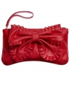 Cute, compact and bedecked with a bow, this clutch from Red by Marc Ecko is the ultimate dress upper. Chic and sized for the essentials, it looks effortless under your arm.